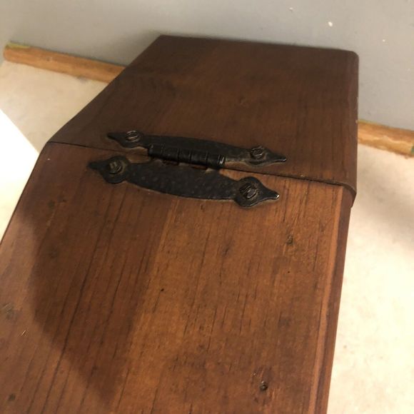 Antique /Vintage Wooden Recipe Box Card  COUNTRYSIDE Pioneer, organizer 11x6.5 - Picture 9 of 16